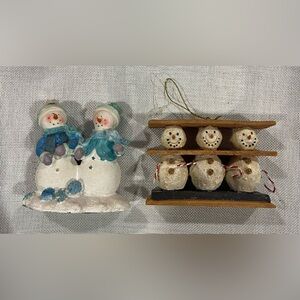 GREENBRIER INTERNATIONAL SNOWMAN & VINTAGE SNOWMEN ORNAMENT